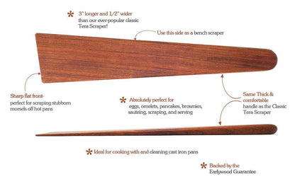 Earlywood Big Tera Scraper: Jatoba