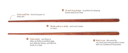 Earlywood Cooking Chopsticks: Jatoba