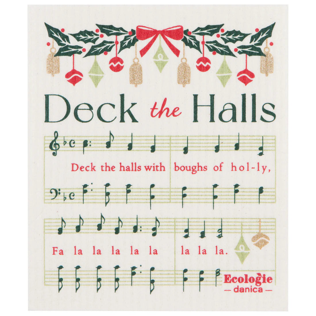 NOW Designs Swedish Dishcloth: Christmas Carol
