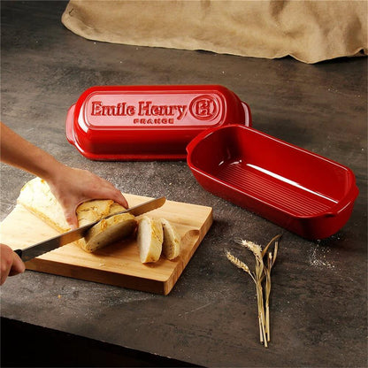 Emile Henry Bread Baker: Italian / Pullman, Burgundy