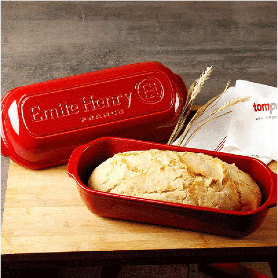 Emile Henry Bread Baker: Italian / Pullman, Burgundy