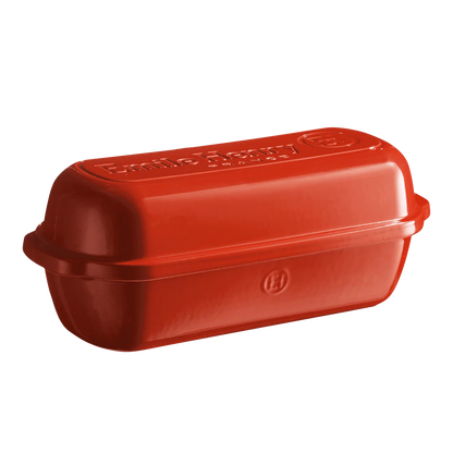 Emile Henry Bread Baker: Italian / Pullman, Poppy Red