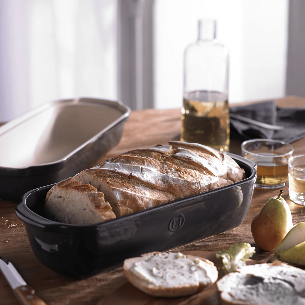 Emile Henry Bread Baker: Italian / Pullman, Truffle