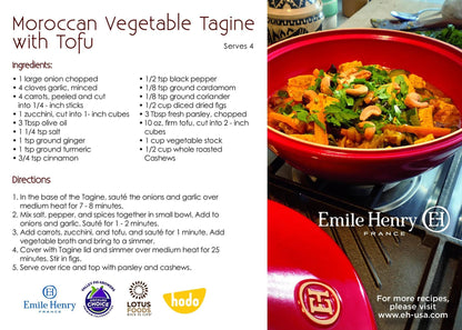 Emile Henry Tagine: 3.7 QT, Burgundy