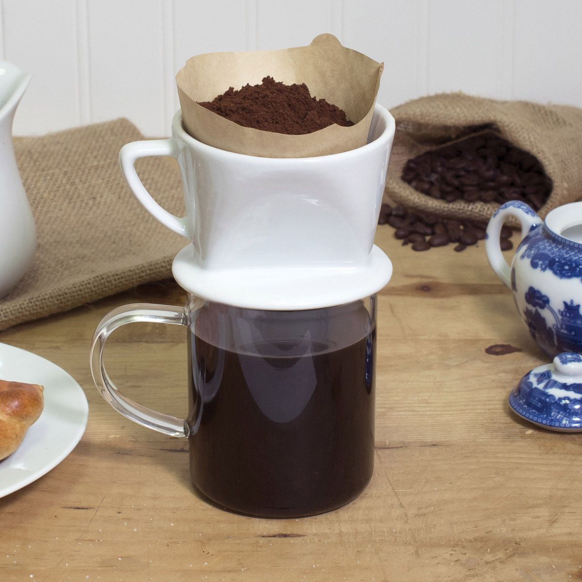 Fino Porcelain Pour Over Filter Cone: #1