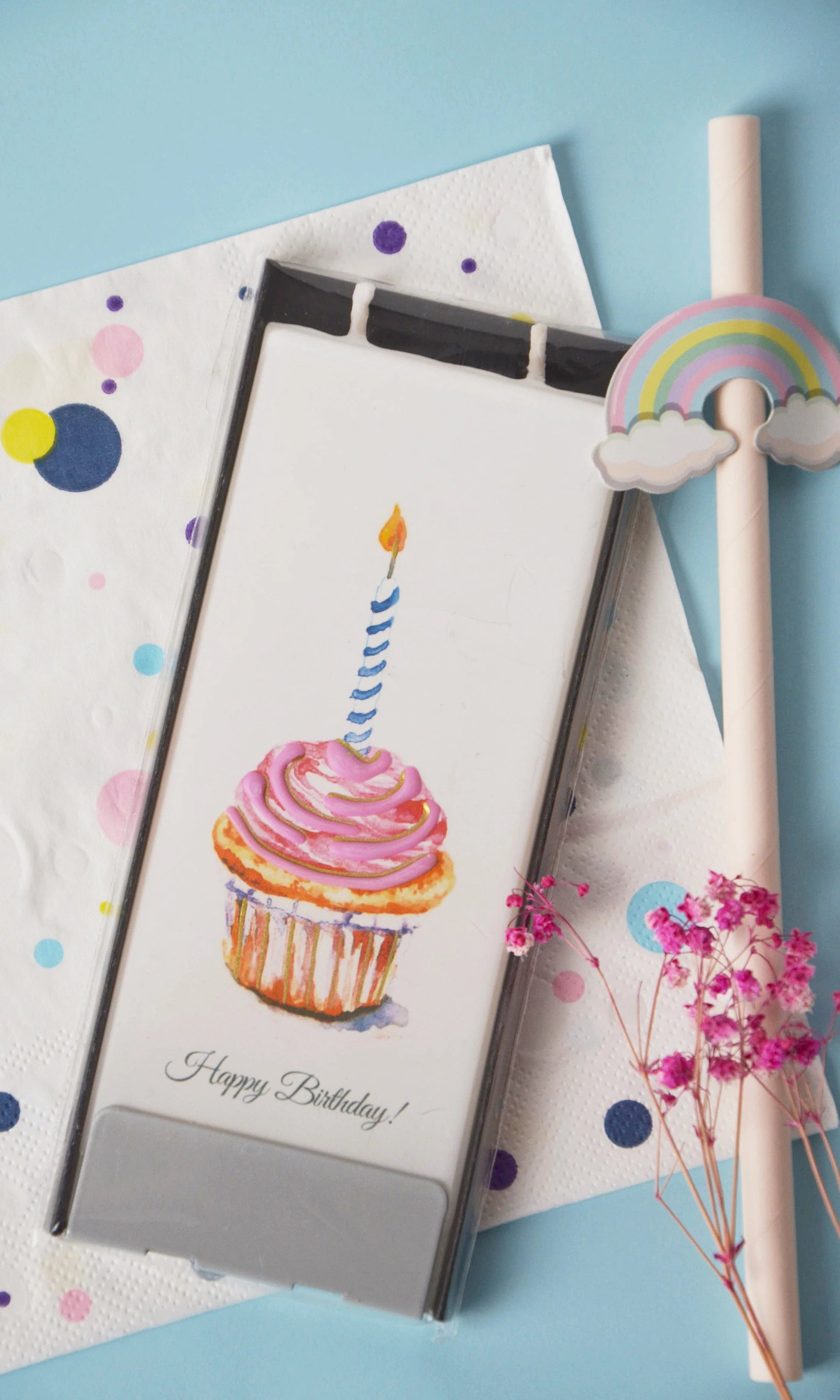 Flatyz Candle: Happy Birthday Cupcake