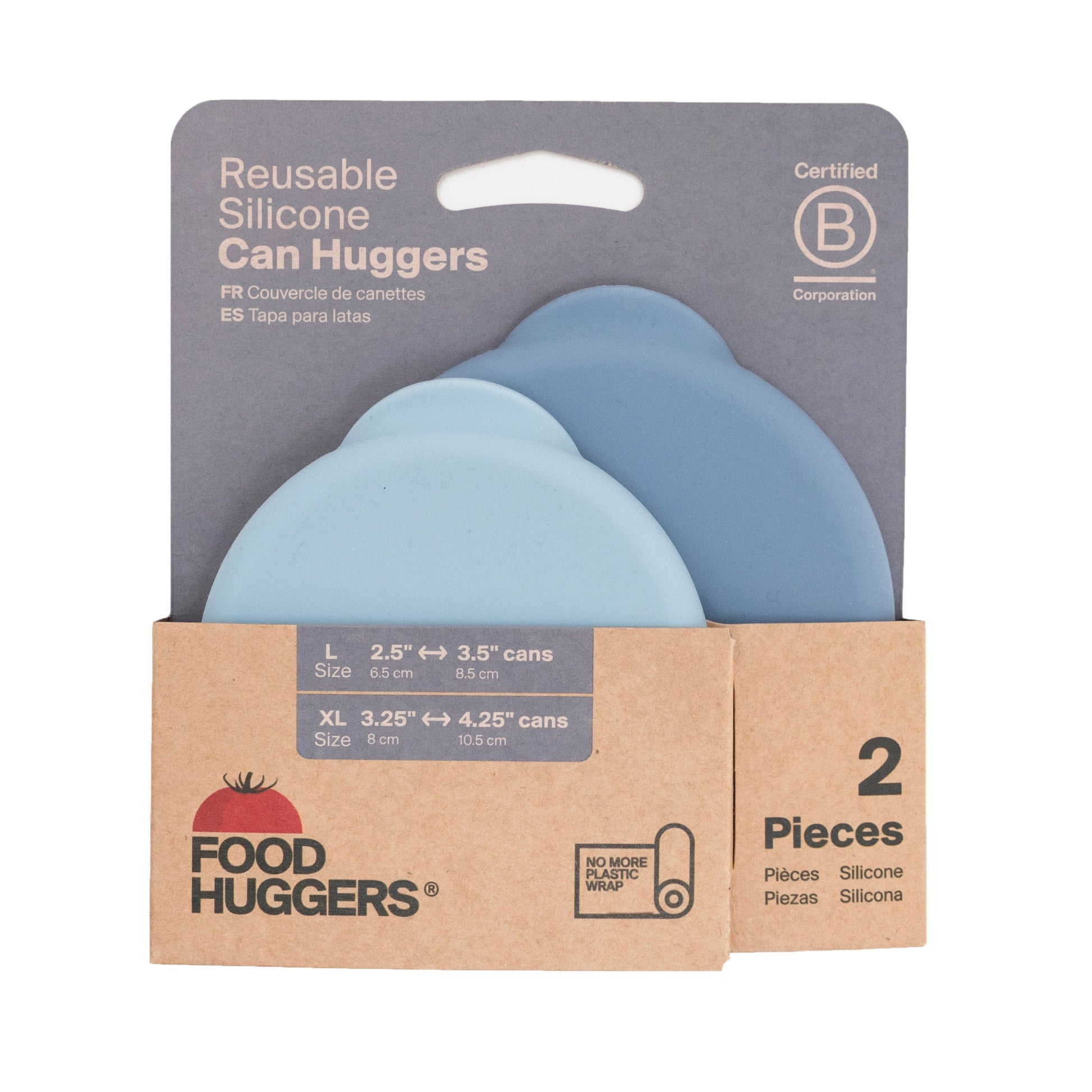 Food Huggers Can Huggers (Set of 2): Cool Blue