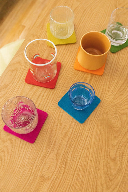 Graf Lantz Coasters (Set of 6): Square, Rainbow