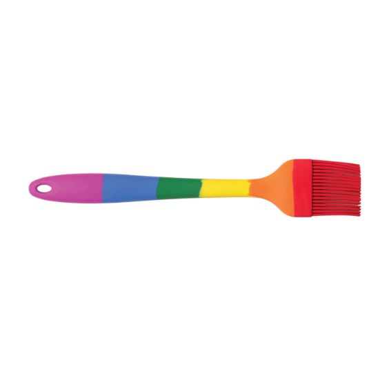 HIC Silicone Pastry Brush: 10.25", Rainbow