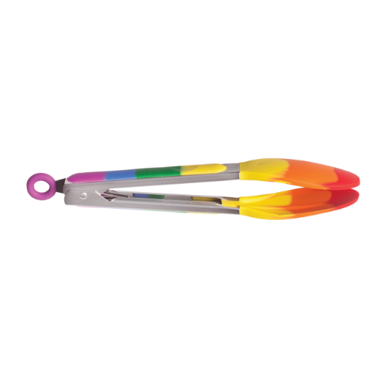 HIC Silicone Tongs: 10.25", Rainbow