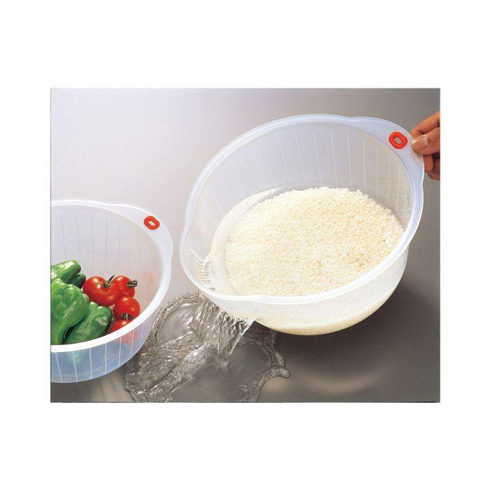 Inomata Rice Washing Bowl: Solid Bottom
