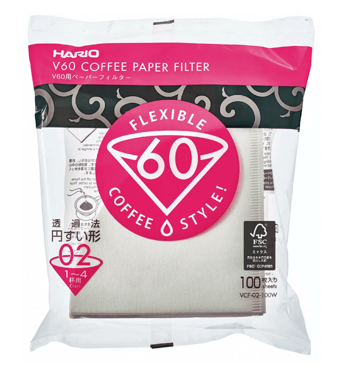 Hario V60 Paper Filters 02: Pack of 100