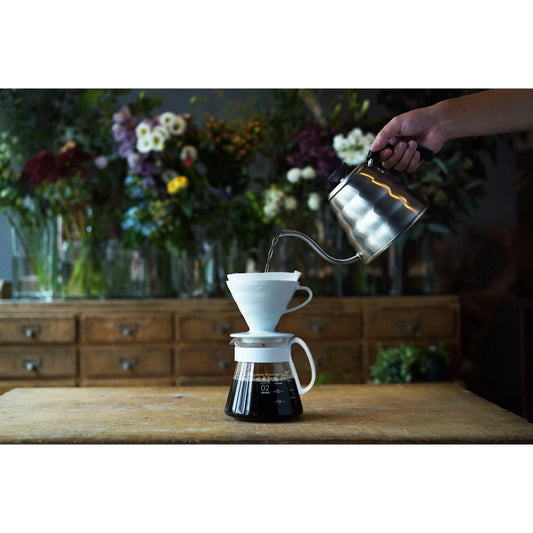 Hario V60 Ceramic Pour Over Coffee 02 Set: White