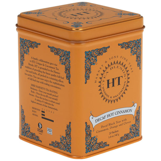 Harney & Sons Tea: Decaf Hot Cinnamon Spice, Tin of 20 Sachets