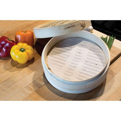 Helen's Asian Kitchen Bamboo Steamer Set: 10"