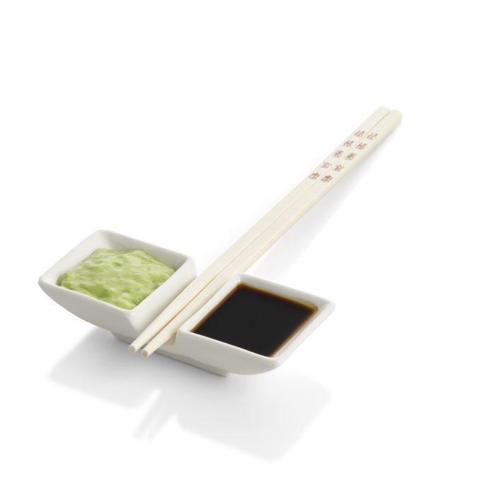 Helen's Asian Kitchen Chopstick Rest Sauce Dishes (Set of 2)