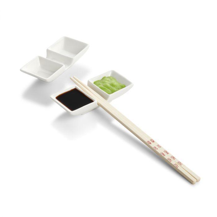 Helen's Asian Kitchen Chopstick Rest Sauce Dishes (Set of 2)