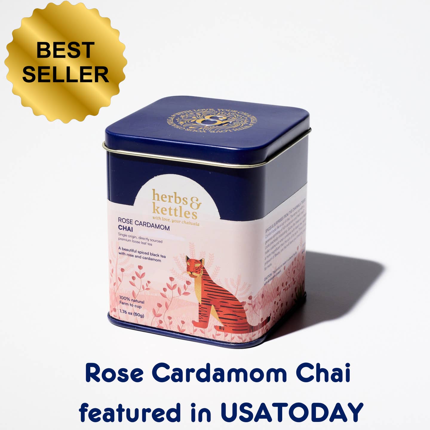 Herbs & Kettles Rose Cardamom Chai