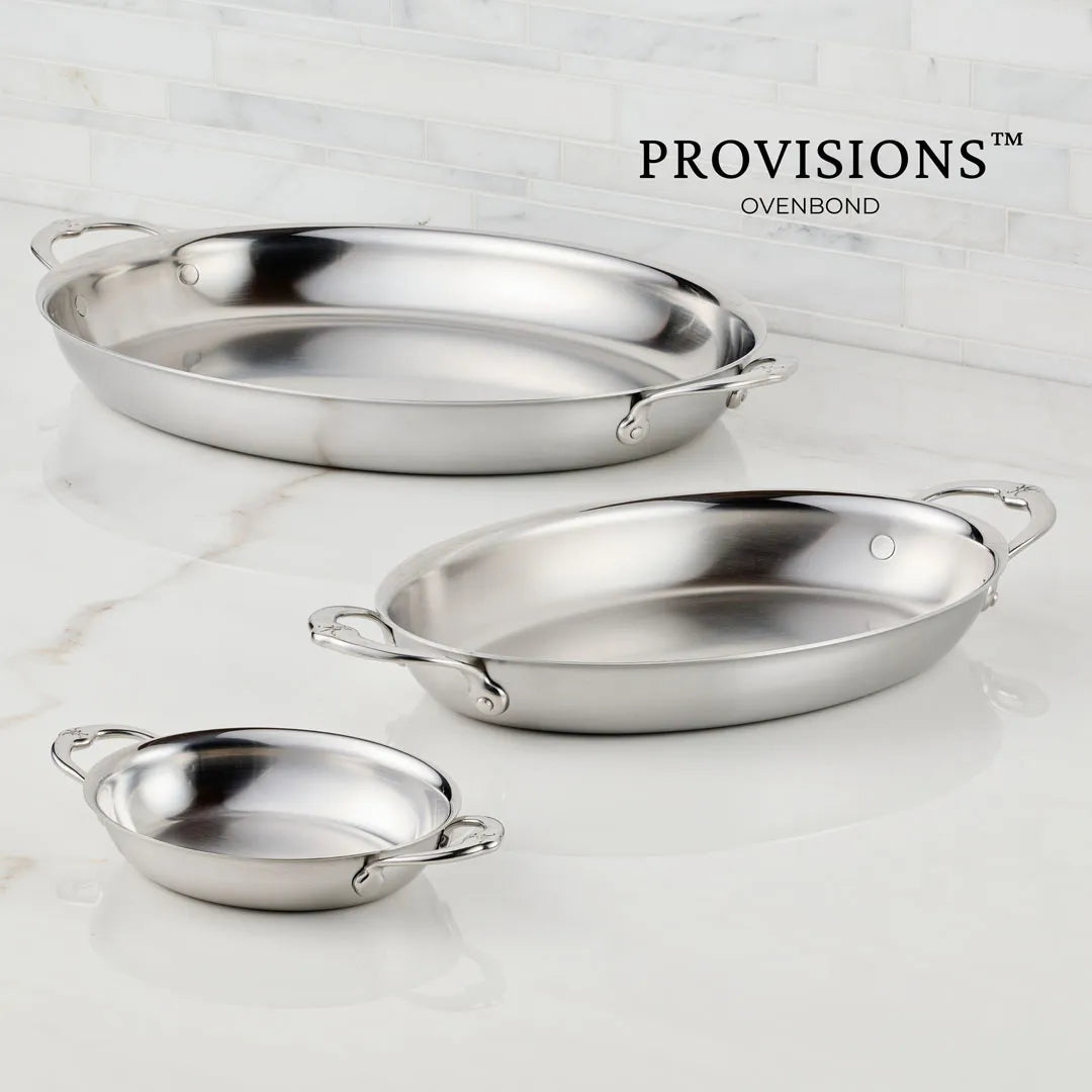 Hestan Provisions Clad Oval Au Gratin: Medium