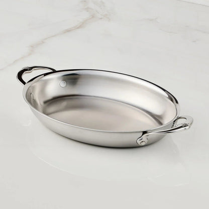 Hestan Provisions Clad Oval Au Gratin: Medium