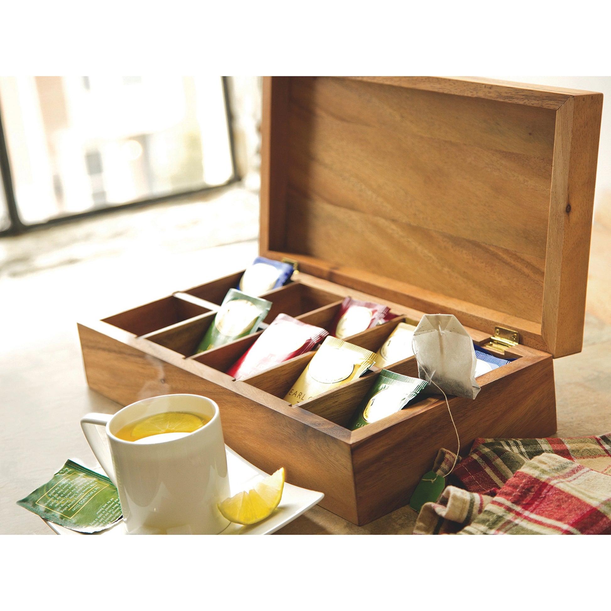 Ironwood Tea Storage Box: 10-Cell
