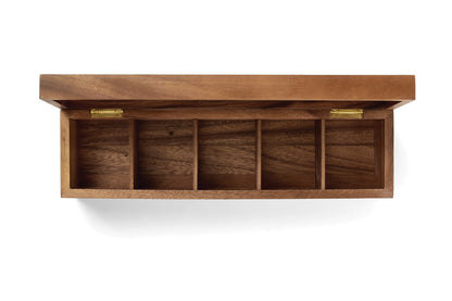 Ironwood Tea Storage Box: 5-Cell