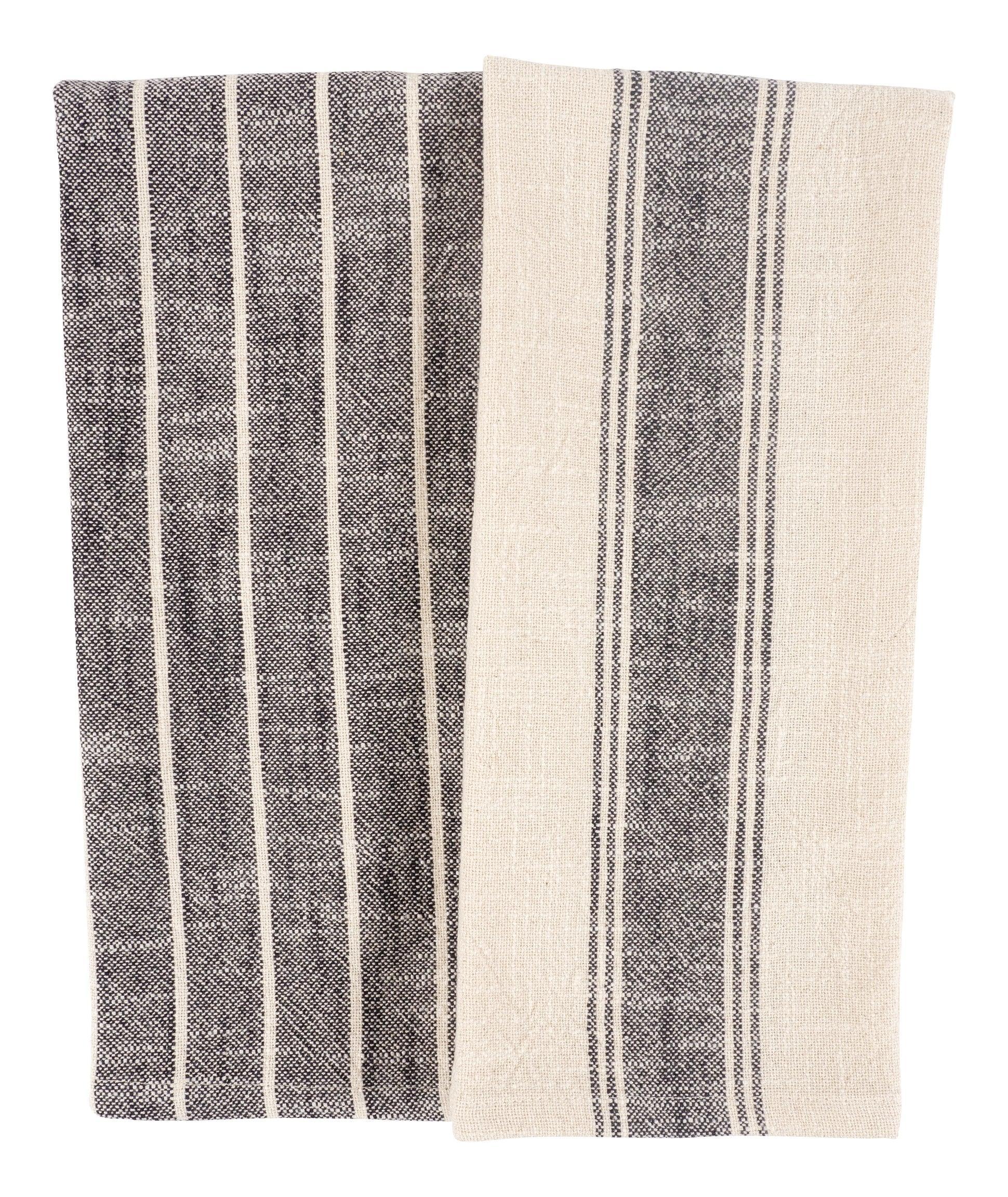 KAF Firenze Dishtowels (Set of 2): Black