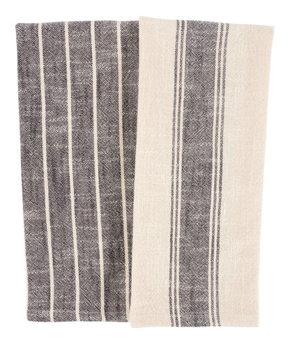 KAF Firenze Dishtowels (Set of 2): Black