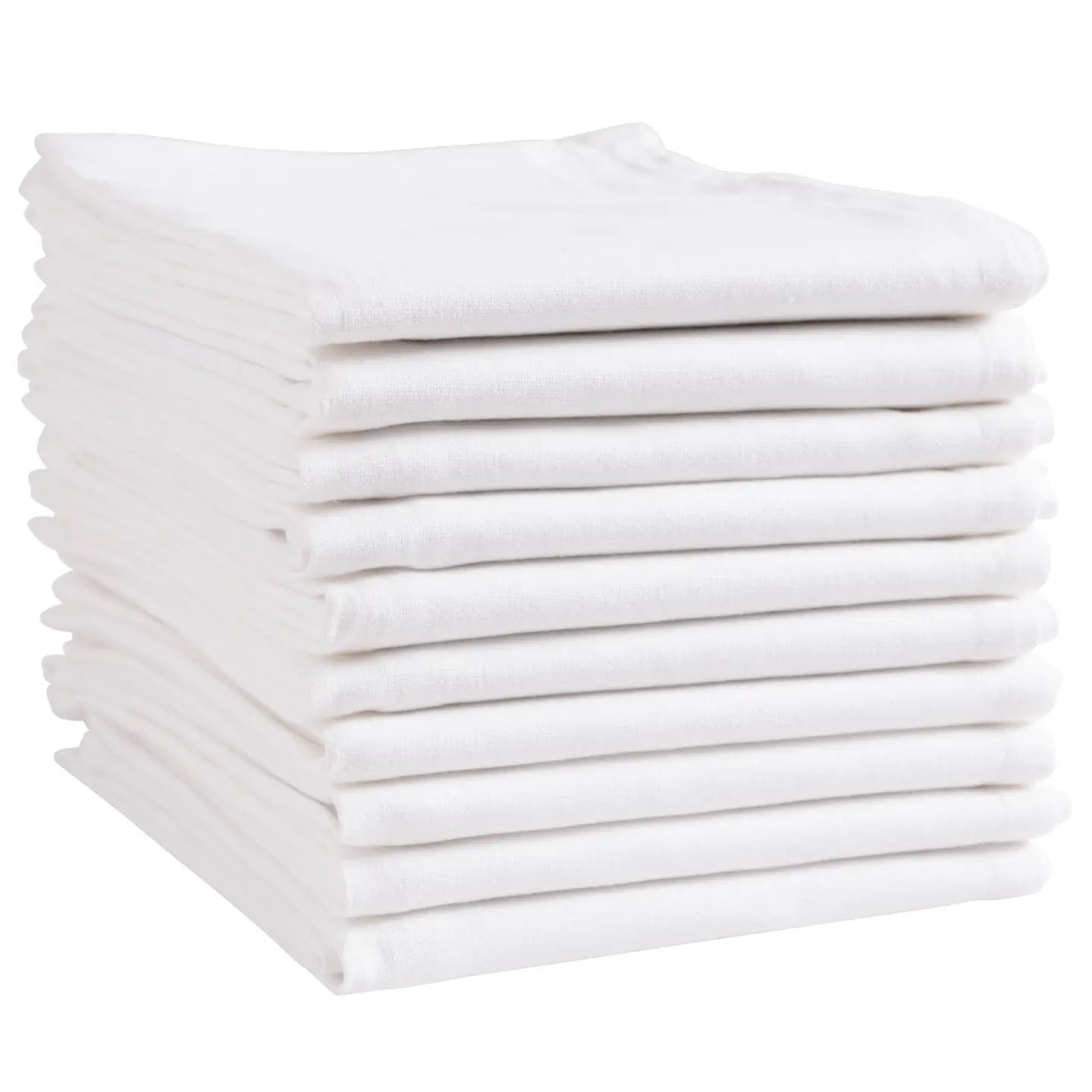 KAF Plain Weave White Dishtowels (Set of 10)