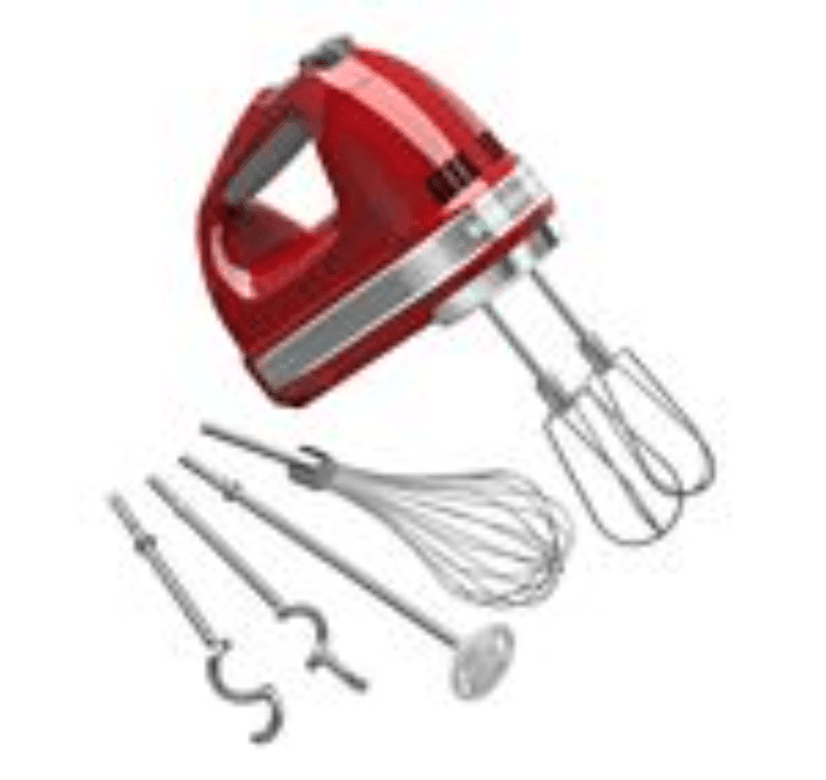 KitchenAid Hand Mixer: 9 Speed, Empire Red