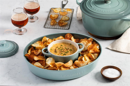 Le Creuset Chip and Dip Platter: Sea Salt
