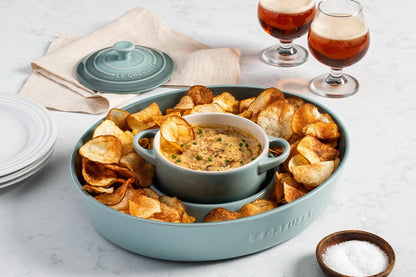 Le Creuset Chip and Dip Platter: Sea Salt