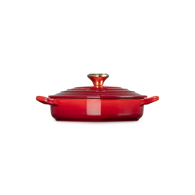 Le Creuset Heart Collection Shallow Cocotte: 1.25 QT, Cerise