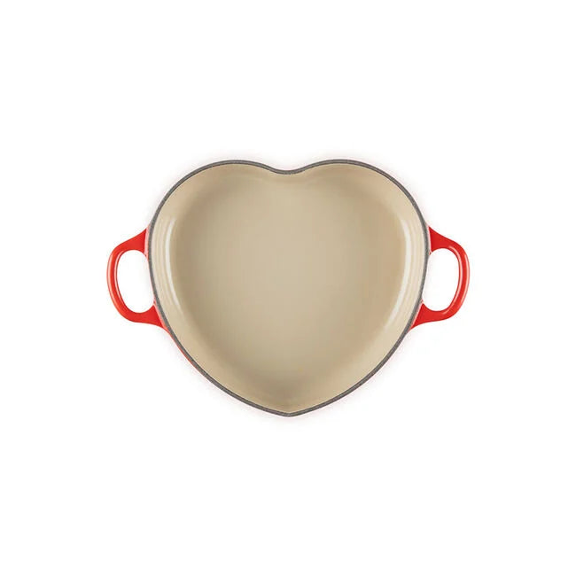 Le Creuset Heart Collection Shallow Cocotte: 1.25 QT, Cerise