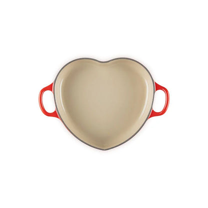 Le Creuset Heart Collection Shallow Cocotte: 1.25 QT, Cerise