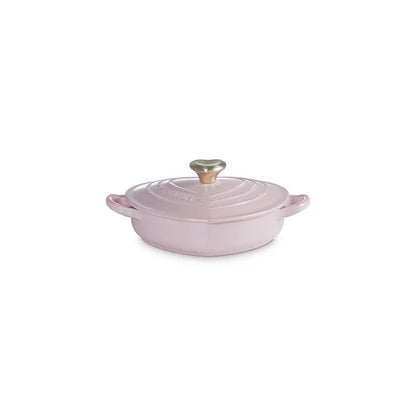Le Creuset Heart Collection Shallow Cocotte: 1.25 QT, Chiffon Pink