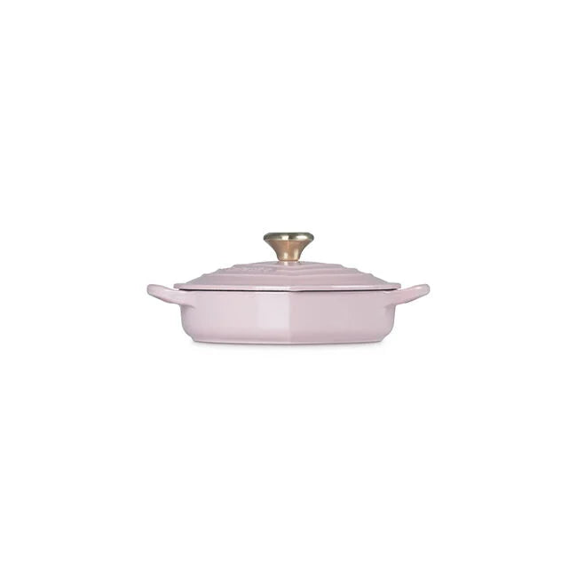Le Creuset Heart Collection Shallow Cocotte: 1.25 QT, Chiffon Pink