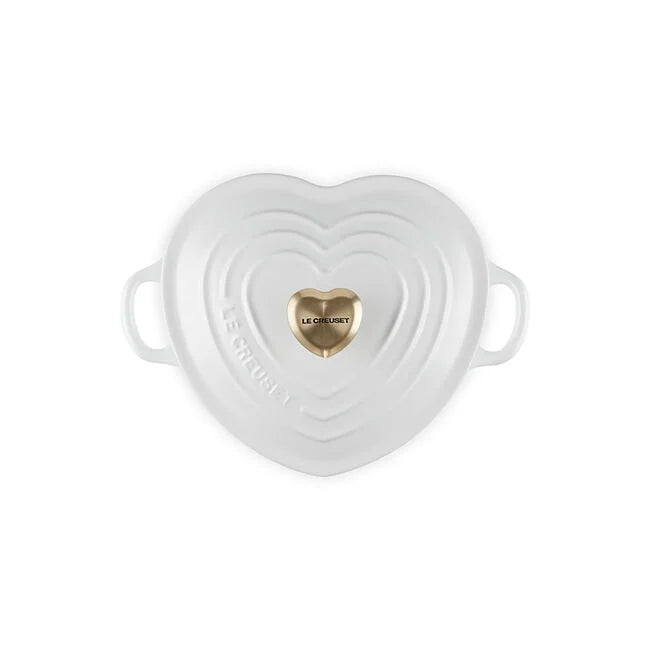 Le Creuset Heart Collection Shallow Cocotte: 1.25 QT, White