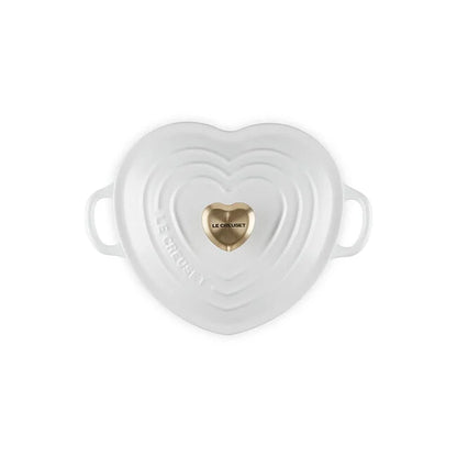 Le Creuset Heart Collection Shallow Cocotte: 1.25 QT, White