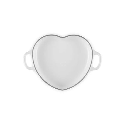 Le Creuset Heart Collection Shallow Cocotte: 1.25 QT, White