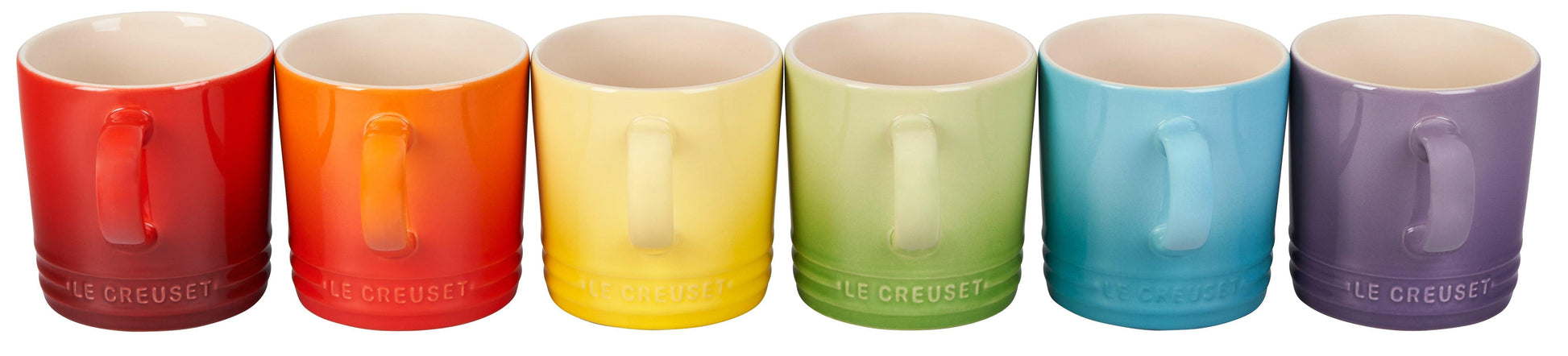 Le Creuset London Mugs (Set of 6): Rainbow