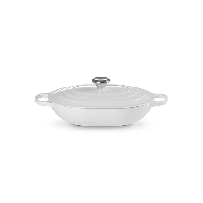 Le Creuset Oval Casserole: 3.75 QT, White