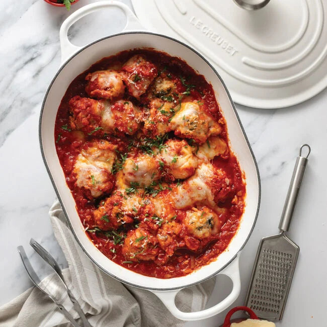 Le Creuset Oval Casserole: 3.75 QT, White