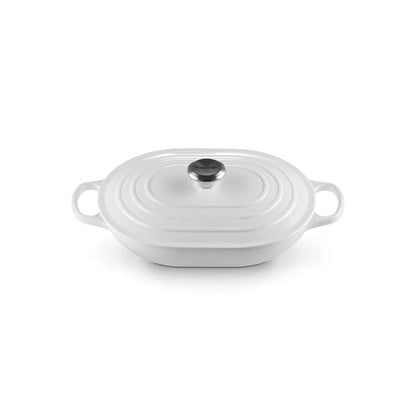 Le Creuset Oval Casserole: 3.75 QT, White