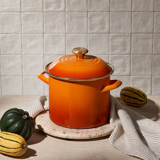 Le Creuset Pumpkin Collection Stockpot:  6 QT, Persimmon