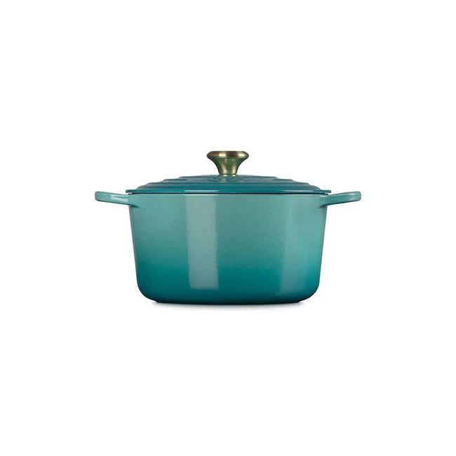Le Creuset Round Deep Dutch Oven:  6.5 QT, Bleu Riviera