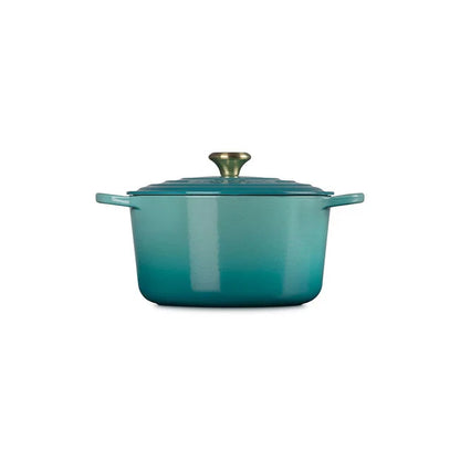 Le Creuset Round Deep Dutch Oven:  6.5 QT, Bleu Riviera