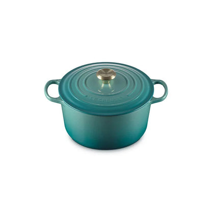 Le Creuset Round Deep Dutch Oven:  6.5 QT, Bleu Riviera