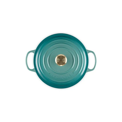 Le Creuset Round Deep Dutch Oven:  6.5 QT, Bleu Riviera