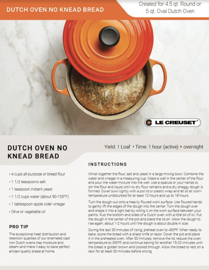 Le Creuset Round Dutch Oven: 4.5 QT, White